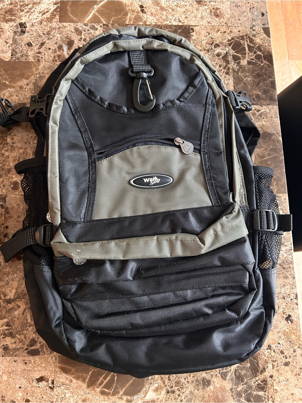 Men's Black and Olive Everyday Backpack